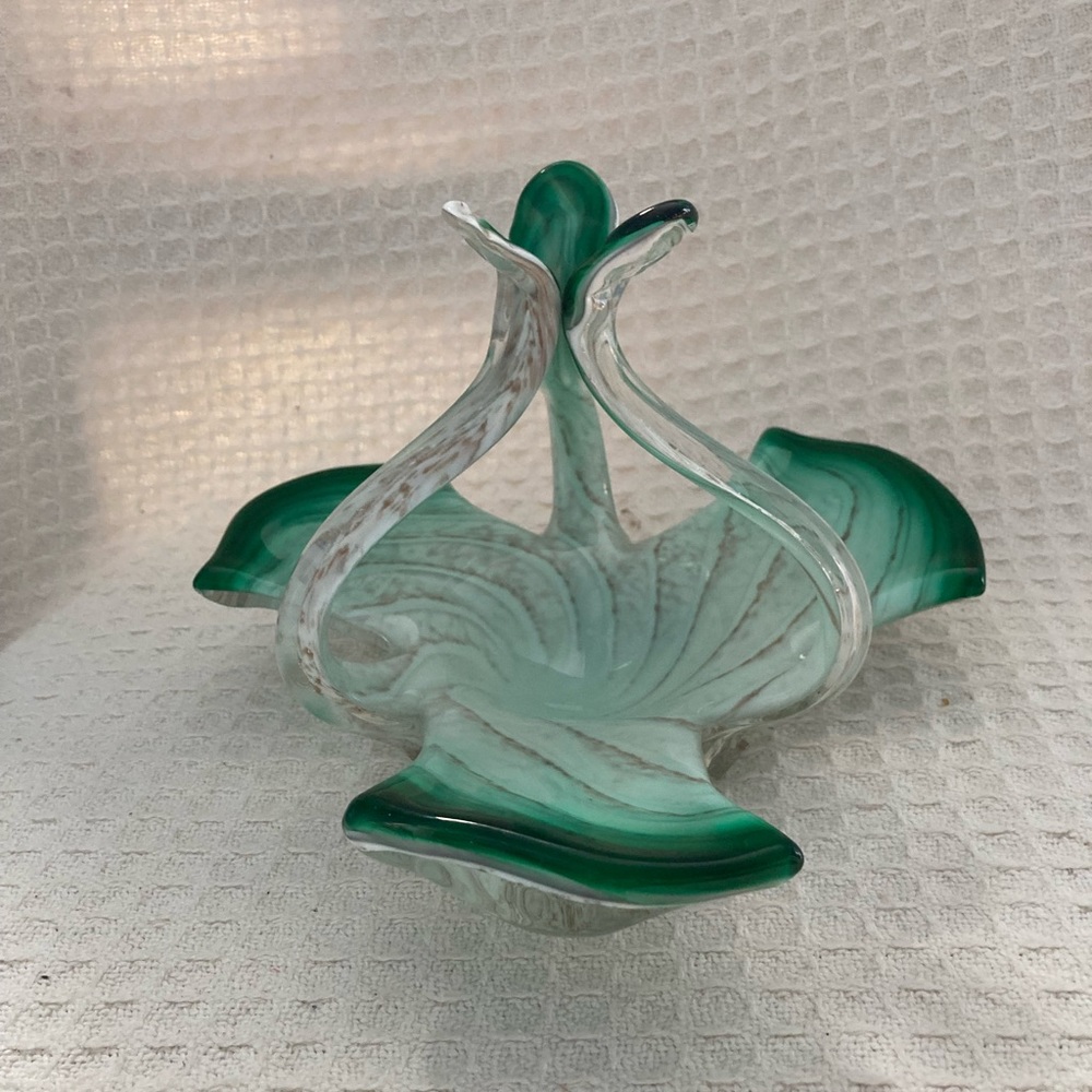 Fratelli Toso Venetian Murano Art Glass Bowl Made In Italy